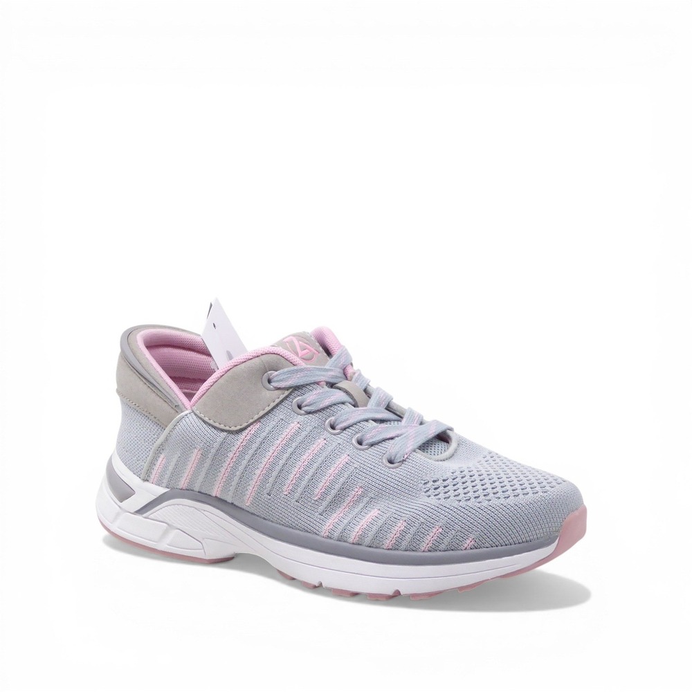 Zeba Women Hands Free Sneakers Shoes Grey Pink Rose Medium ZB1905A-W 9.5